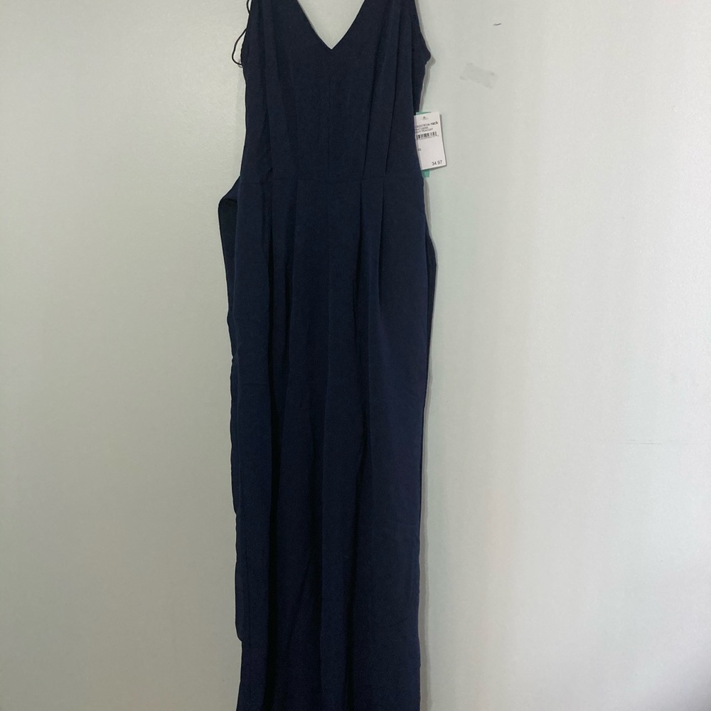 Abound Women V-Neck Waist Tie Cropped Jumpsuit